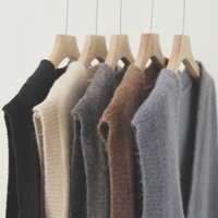 (ORDER - Sẵn xám) Áo len nữ Gile len lông mềm mịn màu Vintage Hàn Quốc