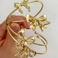 [ORDER] Set 4 Vòng Tay Kiềng Màu Vàng Thiết Kế Hình Nơ Thời Trang Coquette Cute