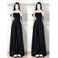 [Order] Set Áo Ống Cúp Ngực Ôm Body Và Quần Ống Rộng Hack Dáng Tôn Da Cho Nữ Gợi Cảm Sexy Mùa Hè