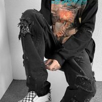 [ORDER TAO BAO] QUẦN JEAN NAM RÁCH VẨY SƠN CỰC TRUẤT