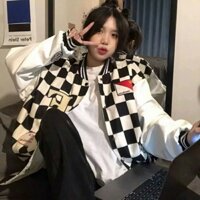 [ORDER TAOBAO] Áo khoác bóng chày/bomber họa tiết caro 🌃