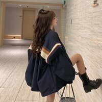 [ORDER TAOBAO/TMALL 017 ] Áo khoác cardigan khóa kéo kẻ sọc ngang lưng