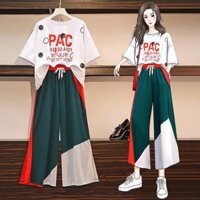 [ORDER TAOBAO/TMALL 021 ] Set bộ áo thun + quần ống rộng phong cách nổi bật