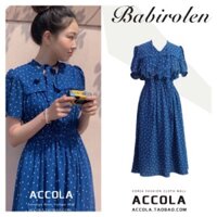 (Order) Váy MORAN chấm bi cổ buộc nơ Style Hàn Quốc (ORDER - Sẵn XL)-có ảnh thật