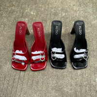 Order Xuất Dư ALDO Dép Quai Mảnh Gắn Đá Cao Gót 9cm Mũi Vuông Sang Chảnh