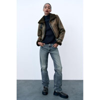 Order xuất dư nữ ÁO KHOÁC GIẢ DA KIỂU LOANG LÓT LÔNG CỪU NHÂN TẠO