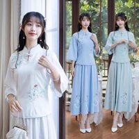 [Order]Áo cổ trang kiểu trung hoa trung quốc hán phục đi lễ chùa