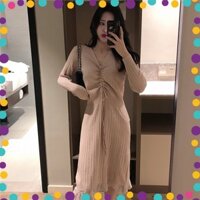 [ORDER]ĐẦM ULZZANG FORM DÀI LEN DỆT KIM FREESIZEZXZXAA