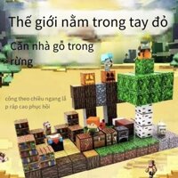 Order🐼Từ khối khối xây dựng cảnh đơn giản DIY từ tính minecraft đồ chơi xếp hình sáng tạo xây dựng mô hìn