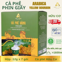 Organic Specialty Coffee - Cà Phê Phin Giấy Hữu Cơ Arabica Yellow Bourbon - Cầu Đất, hộp 7 gói x 12g