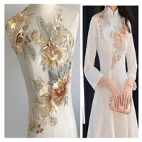 Organza Hoa Thêu Vải Miếng Dán Lớn Lỗ Miếng Dán Trang Trí Quần Áo Quà Tặng Váy Phụ Kiện May Tay DIY