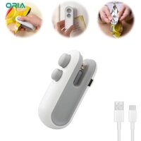 Oria 2 trong 1 USB Sạc Mini Niêm Phong Máy Cầm Tay Hút Chân Không Túi Niêm Phong Thực Phẩm Cho Đồ Ăn Nhẹ Chip Túi Bảo Quản