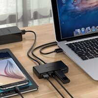 ORICO H4U3 USB 3.0 Thành 4 Cổng USB 3.0 OTG Hub Cổng Nguồn Micro USB 【0. 3m】