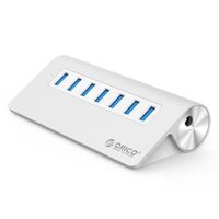 Orico M3H7-V1-SV Bộ Chia Vỏ Nhôm Có Nguồn Riêng Cáp Dài 1M Usb Hub 7 Cổng Usb 3.0 - 96838