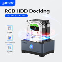 Orico RGB HDD Docking Station Type-C Nhôm 2.5 / 3.5 Inch HDD Case RGB Cyberpunk Design 10Gbps Tốc Độ Nhanh Ổ Đĩa Cứng Cho PC (5518)