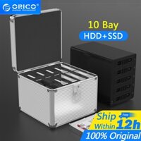 ORICO Set 10 Hộp Nhôm Đựng Ổ Cứng 5/10 Bay 3.5 Inch Có Khóa Cho Trạm Công Việc BSC35-10