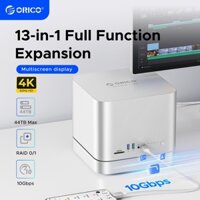 Orico StudioLink USB C HUB Dành Cho Mac mini HDD Enclosure 2.5 / 3.5 SATA NVME SSD Vỏ Bảo Quản Mở Rộng 8K @ 30HZ HDMI DP Đa Màn Hình Hiển Thị Độc Lập Docking Station (MC35M)