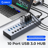 Orico USB 3.0 HUB Nhôm Bộ Chia USB Bật / Tắt Công Tắc Với Bộ Chuyển Đổi Nguồn 12V Hỗ Trợ Sạc Cho Máy Tính Laptop Cửa Sổ MacOs Linux (BT2U3)