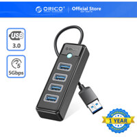Orico USB HUB 3.0 Bộ chia RJ45 cho máy tính xách tay Bộ mở rộng cổng USB đa năng Truyền dữ liệu nhanh Tương thích với Mac trở lên Linux Android (PWCUR)