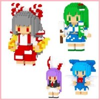 Oriental Projrect Nhân Vật Khối Xây Dựng Fujiwara Cô Gái Hongqiluno Dongfeng Valley Sanae Hakurei Reimu Lắp Ráp Xây Dựng