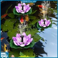 ❖Orietta♪[Chất lượng cao] Đài phun nước năng lượng mặt trời Lotus Máy bơm không chổi than Đài phun nước chạy bằng năng lượng mặt trời Hoa sen nhân tạo Trang trí ao cho gia đình