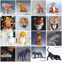 Origami Mô Hình Handmade Mô Hình Hổ Da Báo Giấy Mẫu Nhà Treo Tường Trang Trí Treo Tường Mô Hình Động Vật Handmade Origami DIY Mô Hình Đồ Chơi Sáng Tạo Mô Hình Đồ Chơi Treo Tường Trang Trí