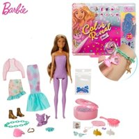 Original Barbie Color Reveal Doll Advent Calendar Surprise Pack  Accessories Bjd Doll Fashion Toys for Girls Water Soak