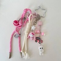 Original Handmade Cute Kitty Cat Beaded Pendant Super Cute Keychain Premium Bag Hanging Decorative Gift yC15