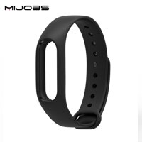 Original Mijobs Replace Strap for Xiaomi Mi Band 2 Version MiBand 2 Silicone Wristbands for Mi Band 2 Smart Bracelet for Xiao Mi Band 2 – Black