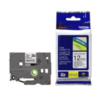 Orignal Brother Tze-231 12mm Đen trên băng dán nhãn trắng Tương thích với Brother PT-D210 H110 D220 D410 D600