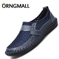 Orngmall Da Bò Mùa Hè Dép Lưới Thoáng Khí Cho Nữ Thuyền Giày Casual Giày Lười D