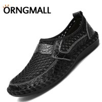 Orngmall Da Bò Mùa Hè Dép Lưới Thoáng Khí Cho Nữ Thuyền Giày Casual Giày Lười D