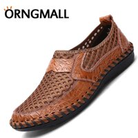 Orngmall Da Bò Mùa Hè Dép Lưới Thoáng Khí Cho Nữ Thuyền Giày Casual Giày Lười D