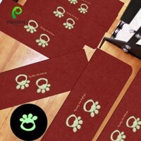 Ornoou 2 Miếng Lót Chống Trơn Trượt, Thảm Cầu Thang Móng Vuốt Gấu Dạ Quang Tự Dính Có Thể Giặt Được, An Toàn Có Thể Tái Sử Dụng Tắt Tiếng Nước Hút Bước Thảm Thảm Hộ Gia Đình