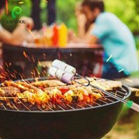 Ornoou 8 Cái Nĩa Thịt Nướng, Xiên Thịt Nướng Hình Chữ U Kính Thiên Văn, Dụng Cụ Nướng Thép Không Gỉ 2 Răng Tay Cầm Bằng Gỗ Thanh BBQ Dã Ngoại