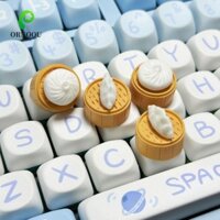 Ornoou Bánh Bao Bun Keycaps, Thực Phẩm Chìa Khóa Nhỏ Dễ Thương Bánh Bao Nắp Bàn Phím, Sửa Đổi Bàn Phím DIY Handmade Đa Năng Bàn Phím Cơ Keycap Máy Tính Để Bàn