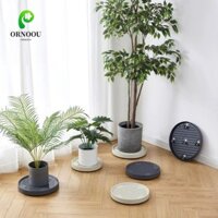 Ornoou Bánh xe di chuyển Khay đựng cây, Đường kính trong 19,3 / 28,3cm Khay đựng hoa bằng nhựa tròn dày, Thảm lót chậu hoa bốn bánh chất lượng cao bền bỉ Thảm hiên