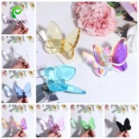 Ornoou Kính Bướm Trang Trí, Trong Suốt Nhiều Màu Bướm Tượng Nhỏ, Sáng Tạo Bền Đẹp Trang Trí Nhà Cửa Phản Quang Bay Bướm Sưu Tập Trung Tâm Bàn
