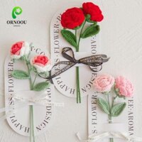 Ornoou Móc Hoa Hồng Nhân Tạo, Bó Hoa Hồng Dệt Tay Thủ Công DIY, Hoàn Thành Di Động Lãng Mạn Bó Hoa Túi Quà Tặng Ngày Lễ Tình Nhân