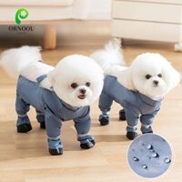 Ornoou Thú cưng Quần chống bụi, Bộ áo liền quần chống thấm nước thoáng khí chống trượt, Giày bốt treo cho chó Dây đeo có thể điều chỉnh Dễ dàng làm sạch Quần chó chống bẩn Vỏ chân ngoài trời