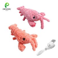 Ornoou Tôm Hùm Đồ Chơi Mèo, Có Thể Giặt Mô Phỏng Nhảy Tôm Sang Trọng Đồ Chơi Thú Cưng Điện, Ngộ nghĩnh Squeaky 3 Chế Độ Sạc USB Đồ Chơi Tương Tác Chó Nhỏ