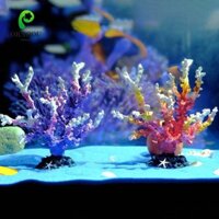 Ornoou Trang trí bể cá san hô, Thủ công mỹ nghệ phong cảnh đá rạn san hô đầy màu sắc, Trang trí bể cá Nhân tạo bằng nhựa sáng tạo thực vật thủy sinh để bàn