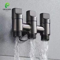 ORNOOU Van chuyển hướng nước ba chiều ORNOOU, Van góc ba chiều chống ăn mòn bằng thép không gỉ, Tiết kiệm không gian Dễ dàng lắp đặt Vòi máy giặt tiết kiệm nước Phụ kiện vệ sinh