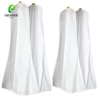 Ornoou Váy cưới Vỏ bụi, Túi treo cực lớn 180cm Túi đựng quần áo, Túi bảo quản quần áo dài không dệt chống bụi gia dụng có thể gập lại Vỏ bảo vệ quần áo dài đuôi cá