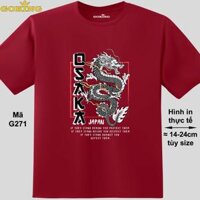 OSAKA, mã G271. Áo thun in đẹp cho nam nữ, cặp đôi, gia đình. Áo phông Goking hàng hiệu cao cấp - Đô, 100 cotton - 2