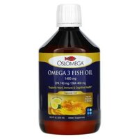 Oslomega Omega-3 Fish Oil Natural Lemon Flavor 1400 mg 16.9 fl oz (500 ml)