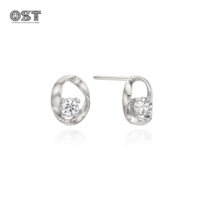 [OST] Bông Tai Twisted Ring and Twinkle Cubic Earrings (925 Sterling Silver) OTS122401QWW