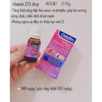Ostelin vitamin D3 drops  2.4ml cho bé của Úc- ĐỦ BILL