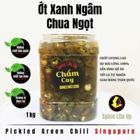 Ớt Xanh Ngâm Giấm Giòn Ngọt 1kg - Đồ Chua - Chấm Cay Food Việt Nam