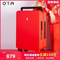 OTA cưới vali cô dâu đỏ hộp của hồi môn nữ mới gắn giữa rộng xe đẩy 20-inch vali lên máy bay nam vali du lịch cao cấp